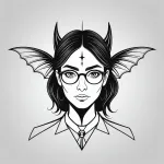 staff with eye and bat wings image